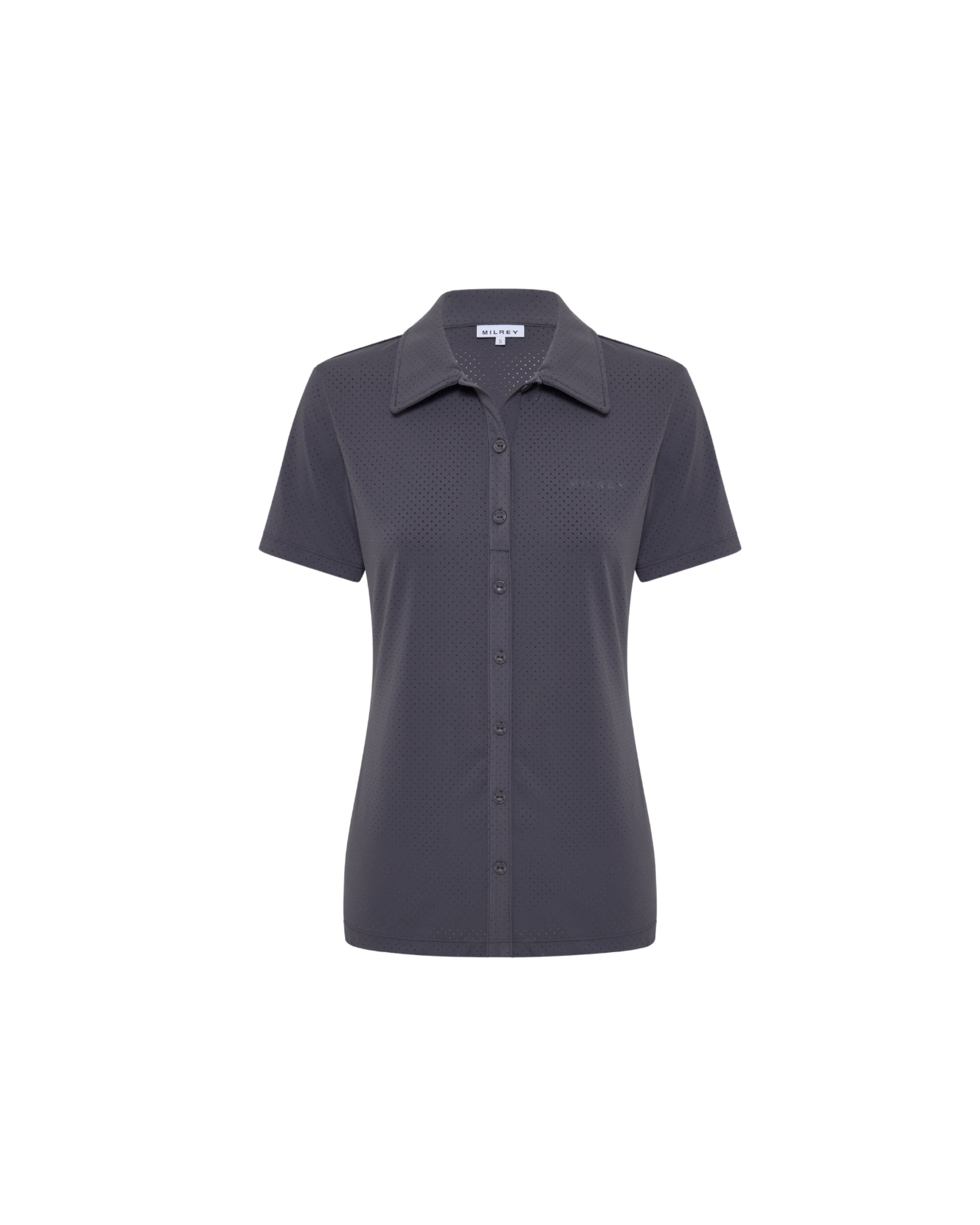 Callie Blouse Short Sleeve - Dark Grey