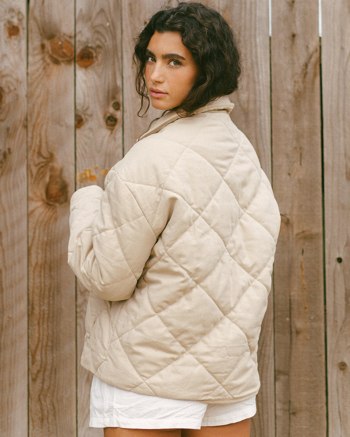 Quilted Cotton Equestrian Jacket - Cream (Coming Soon)