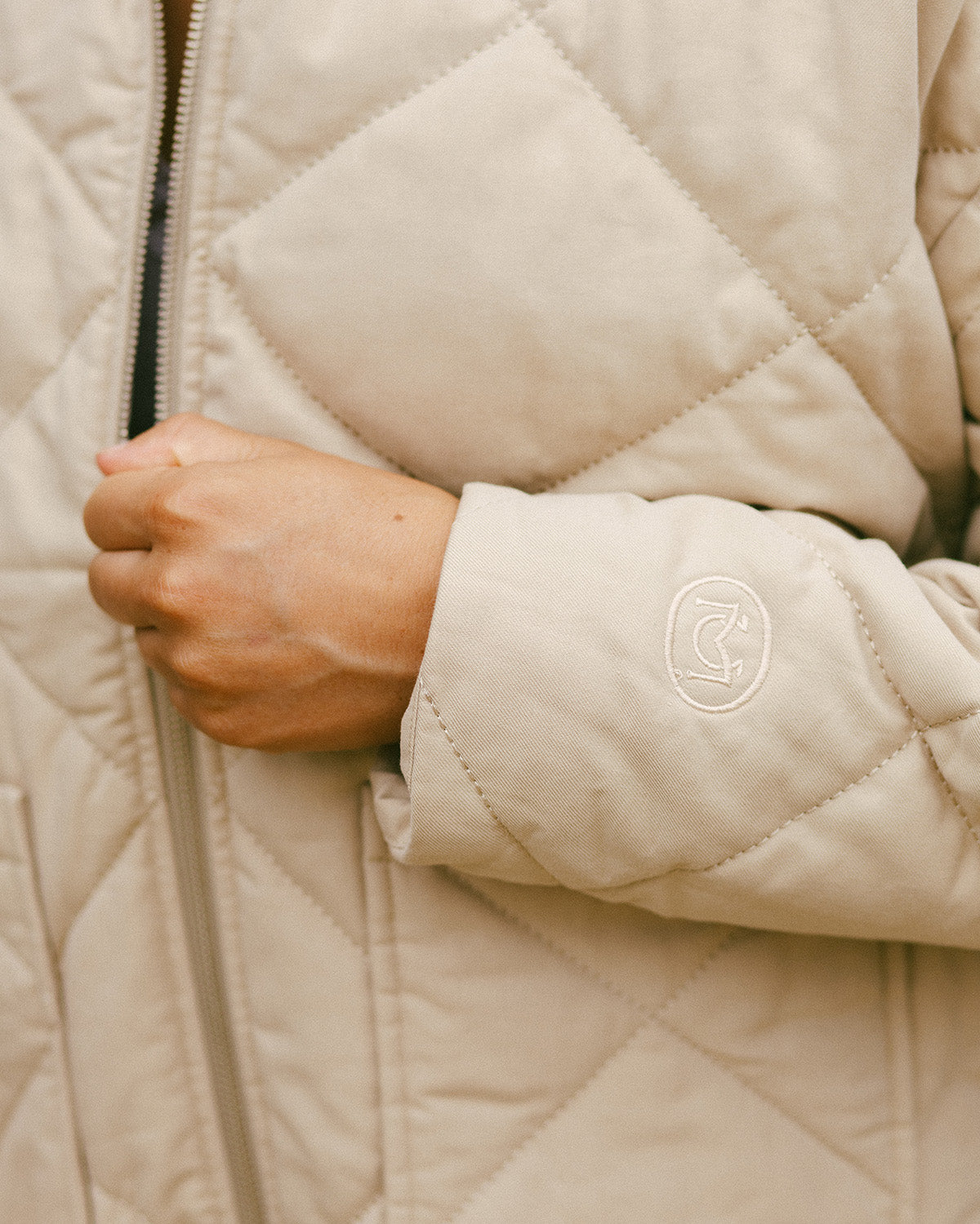Quilted Cotton Equestrian Jacket - Cream (Coming Soon)