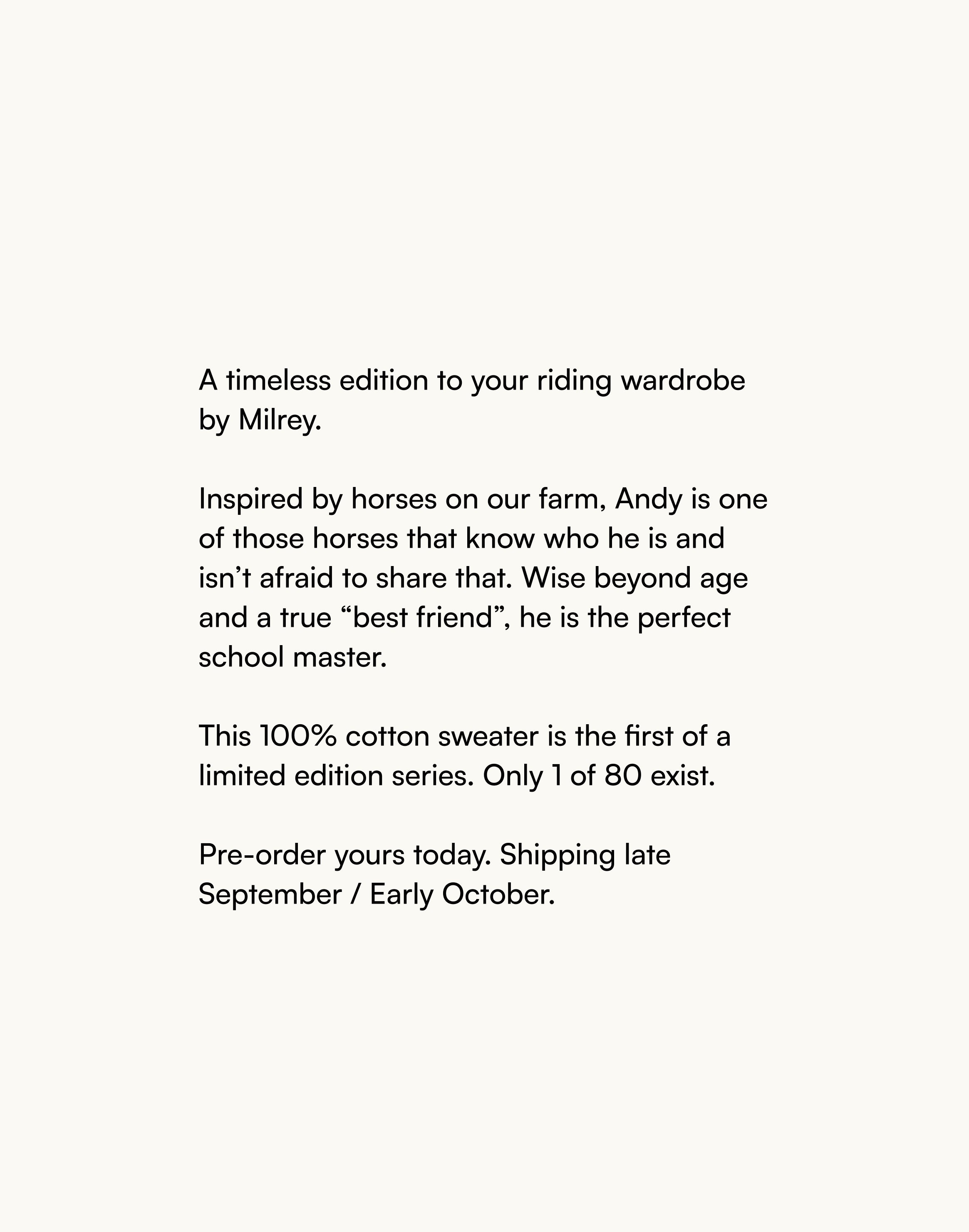 Horse Head Sweater - Andy (Pre-order & save)