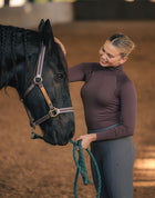 Mia Mock Neck Long Sleeve - Brown