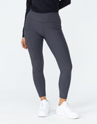 Ribbed Riding Leggings - Grey