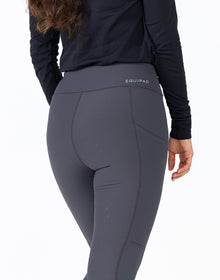 Ribbed Riding Leggings - Grey