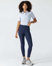 Ribbed Riding Leggings - Navy