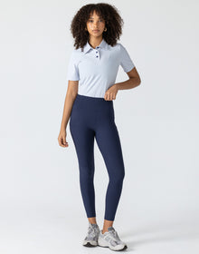 Ribbed Riding Leggings - Navy