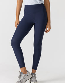 Ribbed Riding Leggings - Navy