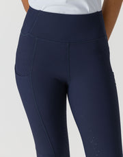 Ribbed Riding Leggings - Navy