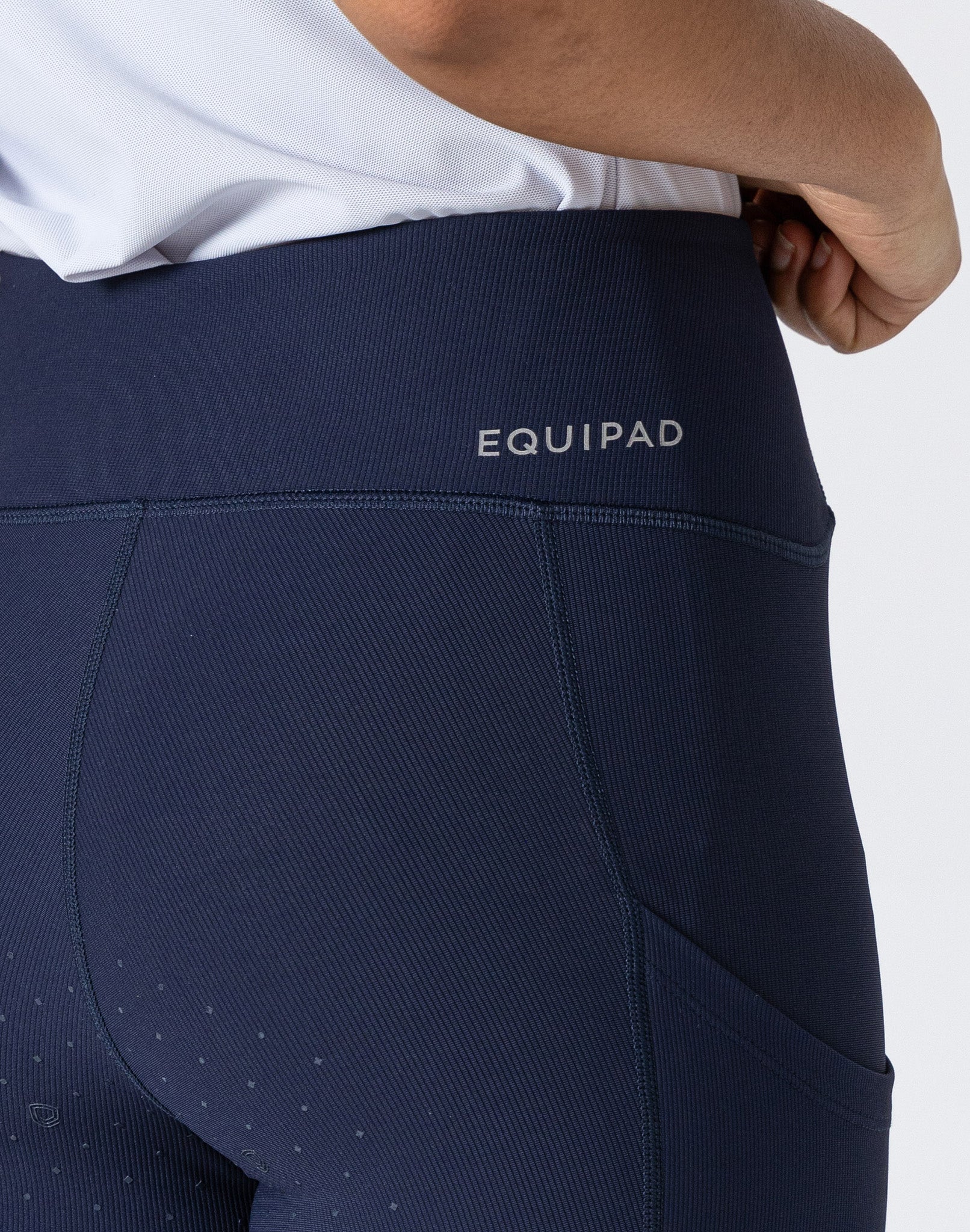 Ribbed Riding Leggings - Navy
