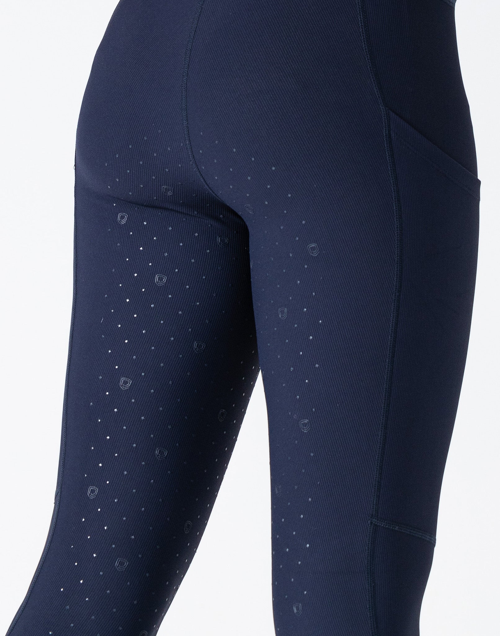 Ribbed Riding Leggings - Navy