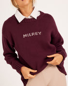 Classic Logo Knit Sweater - Burgundy (Pre-order)