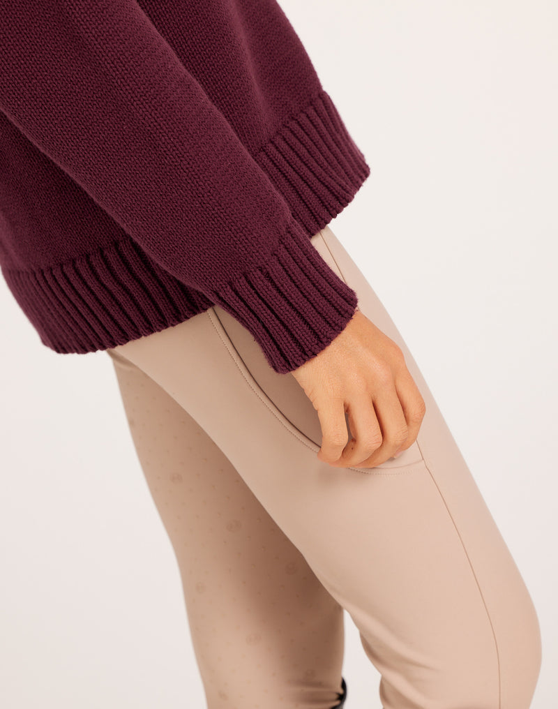 Classic Logo Knit Sweater - Burgundy