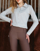Callie Blouse Long Sleeve - Steel Blue
