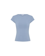 Darla Cap Sleeve - Washed Blue