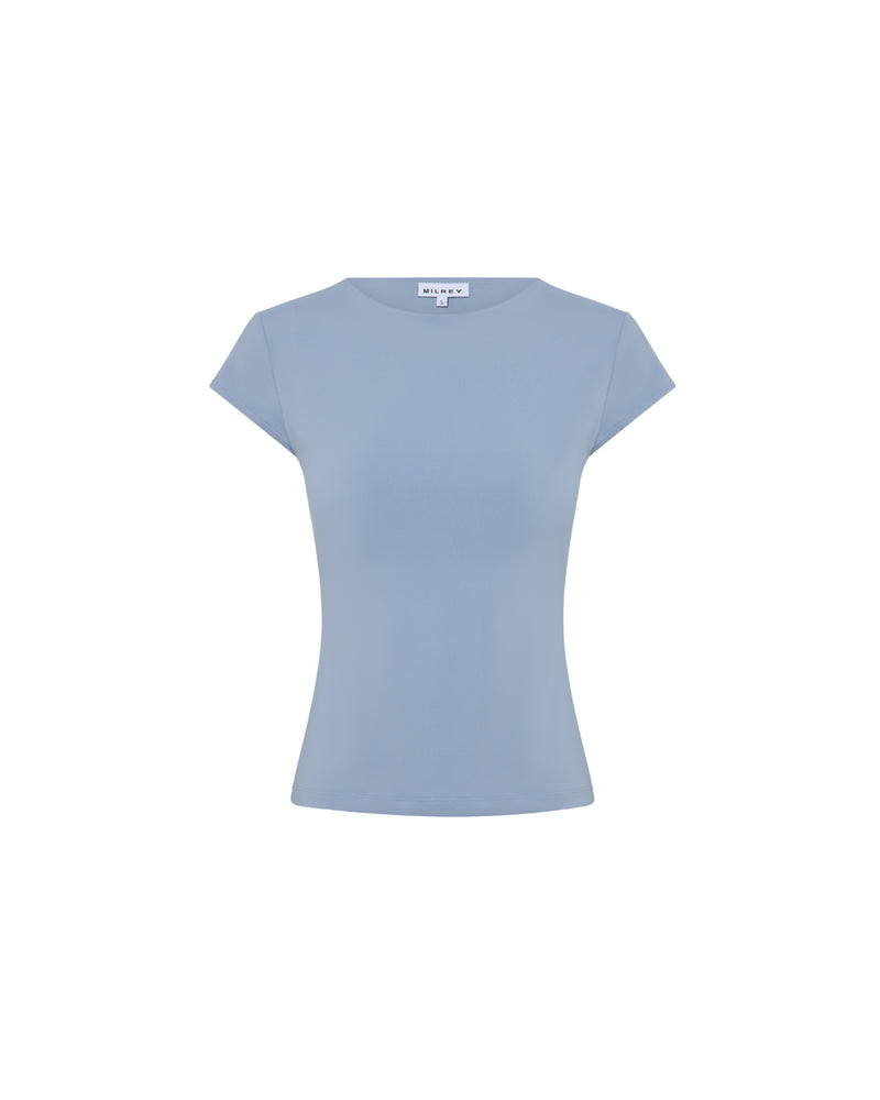Darla Cap Sleeve - Washed Blue