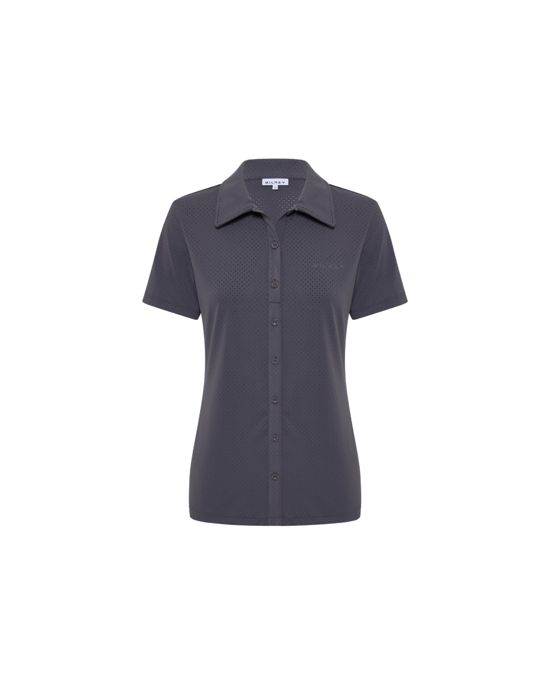 Callie Blouse Short Sleeve - Dark Grey