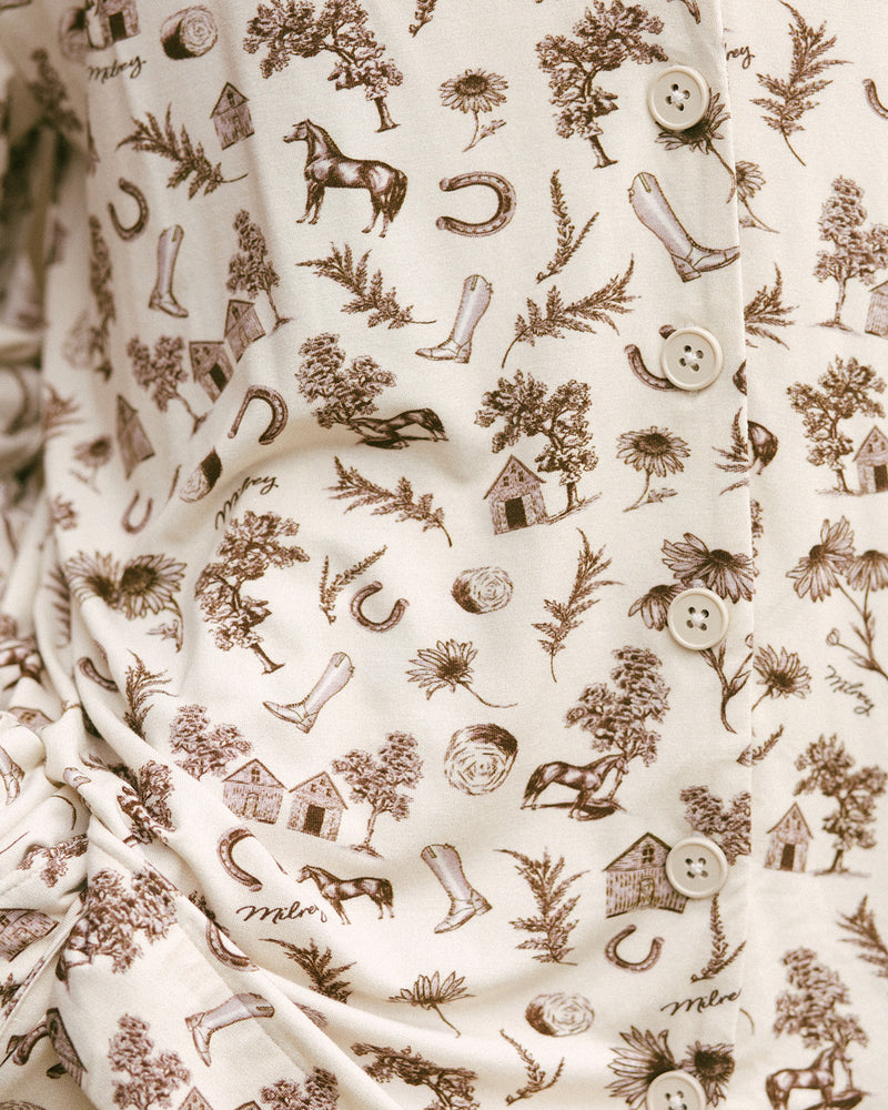 Countryside Toile Long Sleeve Pyjama Set (Coming Soon)