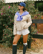 Quilted Cotton Equestrian Jacket - Cream (Coming Soon)
