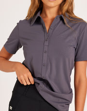Callie Blouse Short Sleeve - Dark Grey
